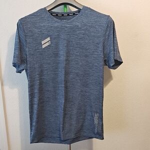 Hurley Heathered Blue Short Sleeve Tech Tee Men's Large - Reflective Print